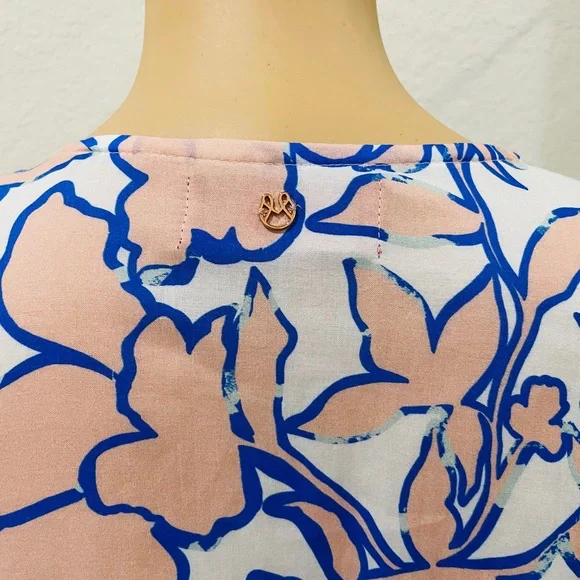 Maaji Blue and Pink Floral Swim Coverup - Picture 6 of 11